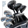 2 Wholesale Custom Anti-Glare Black Forged Golf Club Full Set