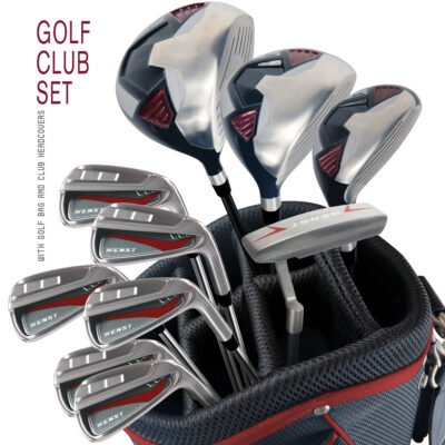 2 Men Custom Forged Complete Golf Set Bag Headcover