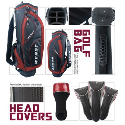 3 Men Custom Forged Complete Golf Set Bag Headcover