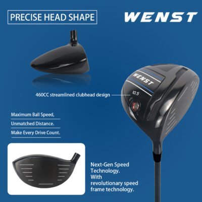 2 High-End Pure Black Golf Driver