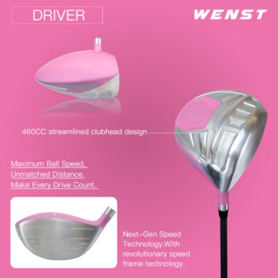 2 Portable Right Handed Golf Driver Set