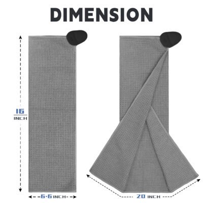 2 Men Women Logo Printed Waffle Pattern Golf Cleaning Towel