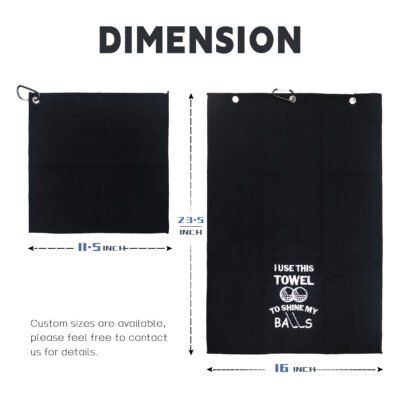 2 Quick Dry Absorbent Microfiber Golf Cleaning Towel OEM