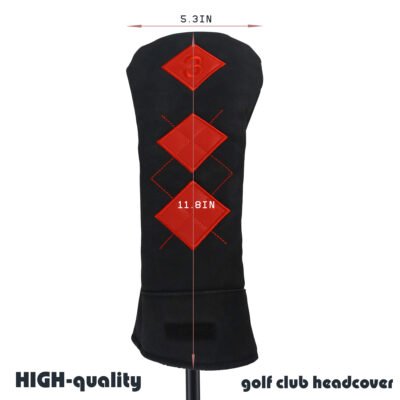 2 Argyle Pattern Custom 3# Fairway Wood Golf Headcover