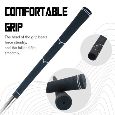 3 Custom Logo Rubber Golf Grips Standard Midsize Jumbo