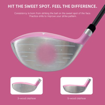 4 Portable Right Handed Golf Driver Set