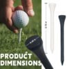 4 Custom Logo Colorful Bamboo Golf Tees 42/54/70/83mm Multi Sizes