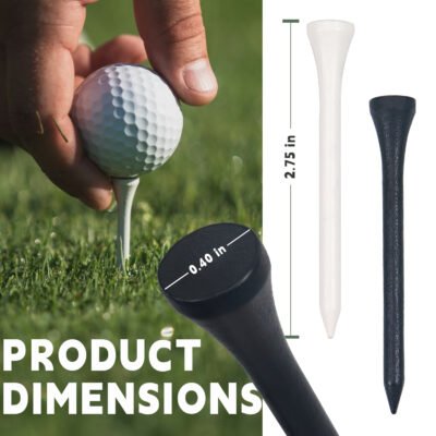 4 Custom Logo Colorful Bamboo Golf Tees 42/54/70/83mm Multi Sizes