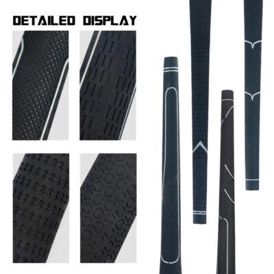 5 Custom Logo Rubber Golf Grips Standard Midsize Jumbo