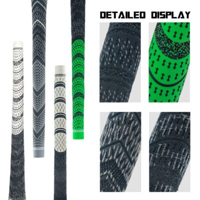 5 Classic Midsize Cotton Rubber Golf Grips Custom Logo