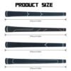 6 Custom Logo Rubber Golf Grips Standard Midsize Jumbo