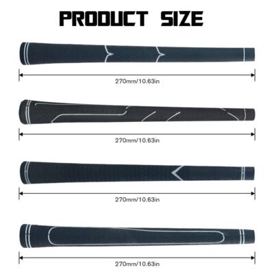 6 Custom Logo Rubber Golf Grips Standard Midsize Jumbo