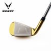 6 OEM Gold PVD 431 Stainless Steel Iron Set