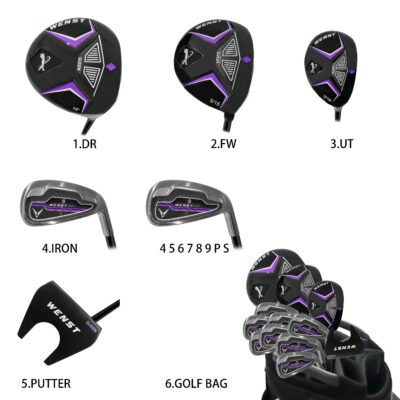 7 Mens RH High MOI Graphite Complete Golf Set Rubber Grip